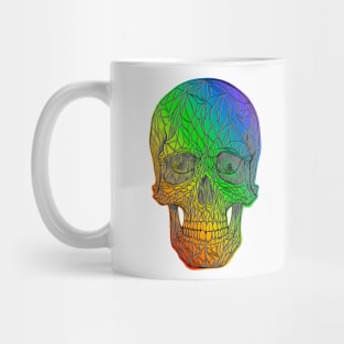 Stained glass skull - rainbow version Mug